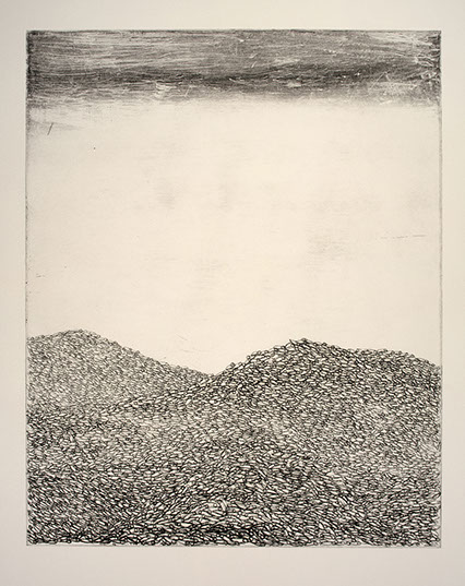 Etching by Ahni Kruger in response to the genocide committed in Darfur