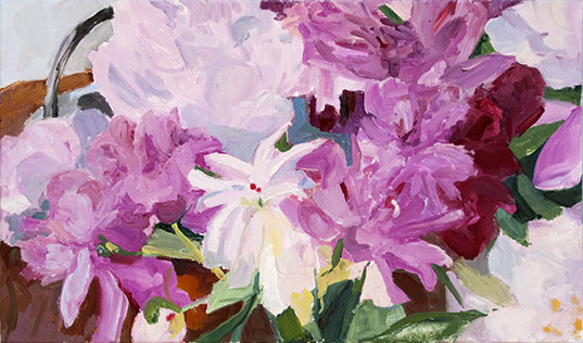 still life of peonies gathered from a master gardener 