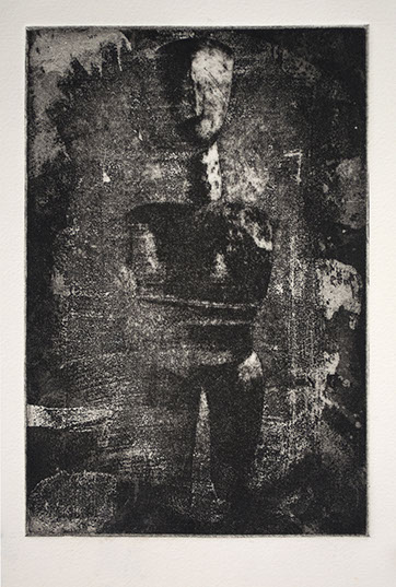 Cycladic goddess etching by Ahni Kruger