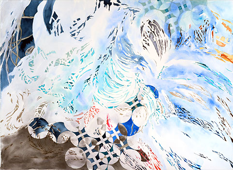 The delicacy of the medium suggests fragility or impermanence, an allusion to the state of our planet. 