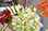 still life painting of iris, siberian iris, lilac and mallow