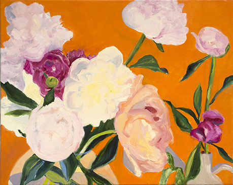 still life with peonies