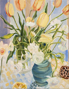 still life painted in March, eager for the garden to burst