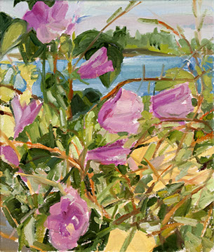 looking to the east just before the sun descends and full moon rises